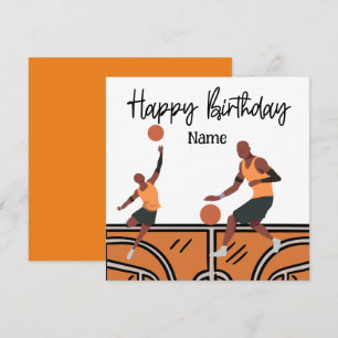 Basketball Happy Birthday voor speler met speler Kaart