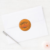 Basketball Happy Valentijnsdag met liefde Ronde Sticker (Envelop)