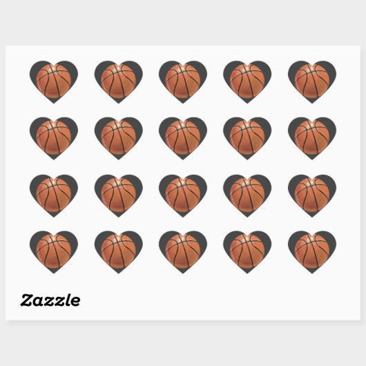 Basketball Hart Sticker (Vel)