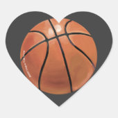 Basketball Hart Sticker (Voorkant)