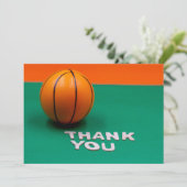 Basketball Hartelijk dank Bedankkaart (Staand voorkant)