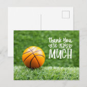 Basketball Hartelijk dank, kaart met basketbal (Voorkant / Achterkant)