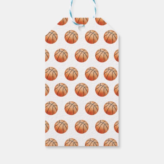 Basketball Hartelijk dank Label Birthday Baby show Cadeaulabel (Achterkant)