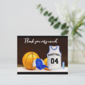 Basketball Hartelijk dank van de speler Briefkaart (Staand voorkant)