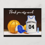 Basketball Hartelijk dank van de speler Briefkaart (Voorkant)