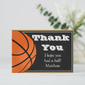 Basketball Hartelijk dank voor de B-ball-spelers Bedankkaart (Staand voorkant)