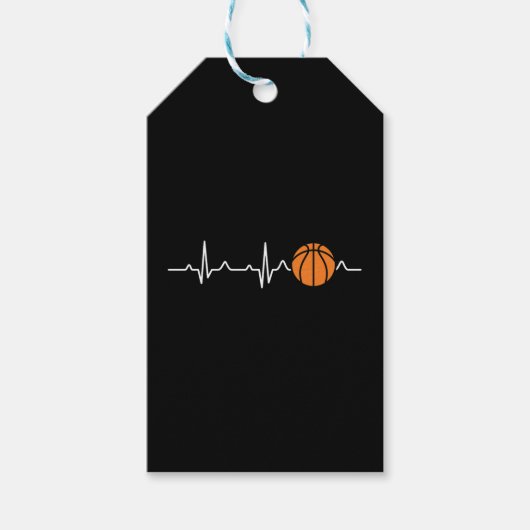 Basketball-hartslag Cadeaulabel (Voorkant)