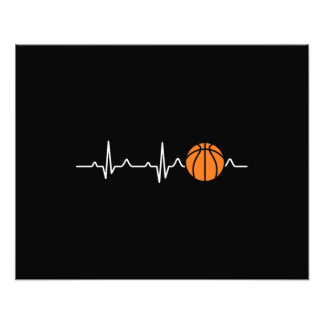 Basketball-hartslag Foto Afdruk