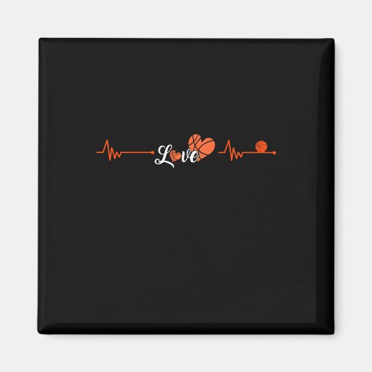 Basketball-hartslag Magneet (Voorkant)