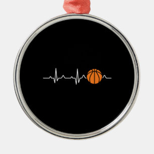 Basketball-hartslag Metalen Ornament