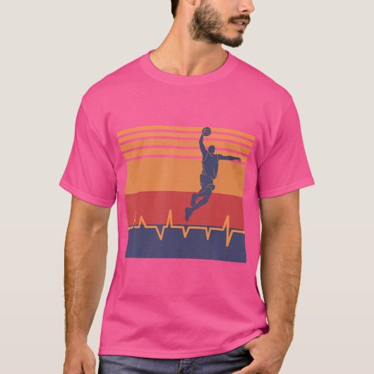 Basketball-hartslag T-shirt (Voorkant)