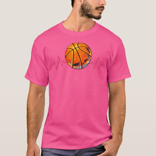 Basketball-hartslag T-shirt (Voorkant)
