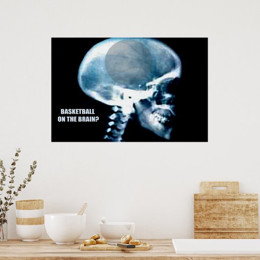 Basketball Head (röntgenfoto) Poster (Keuken)