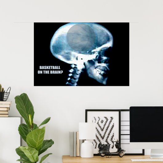 Basketball Head (röntgenfoto) Poster (Thuiskantoor)