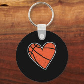 Basketball Heart Basket Ball Player Coach Fan Coup Sleutelhanger (Voorkant)