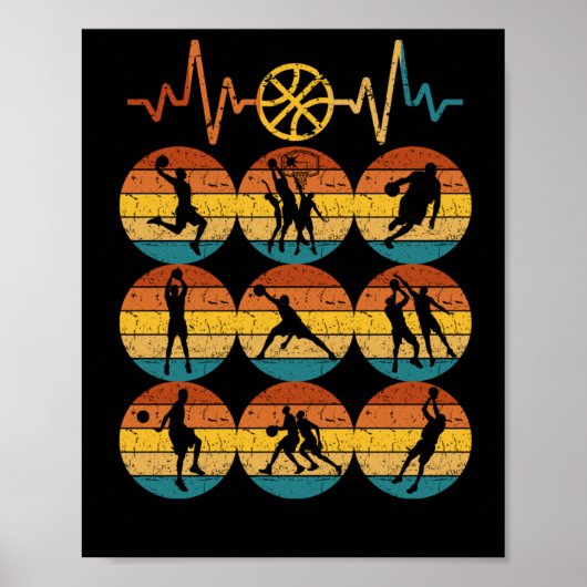 Basketball Heart Beat Poster (Voorkant)
