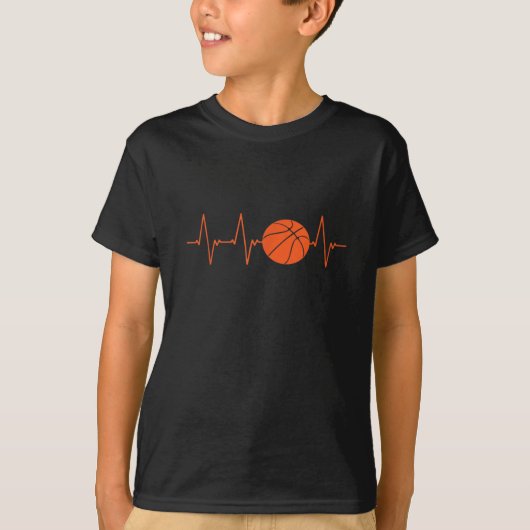 Basketball Heartbeat Bball Gift T-shirt (Voorkant)