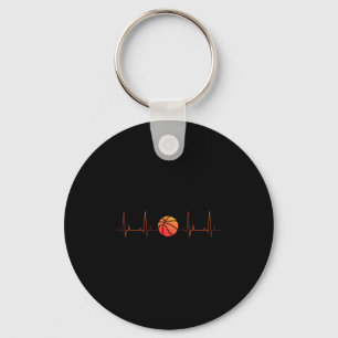Basketball Heartbeat Coach Player Sports Athlete Sleutelhanger