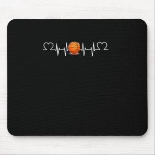 Basketball Heartbeat Funny Basketball Lover Muismat