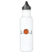 Basketball Heartbeat-sportgeschenken Waterfles (Links)