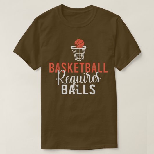 Basketball heeft behoefte aan ballen grappig Baske T-shirt (Design voorkant)
