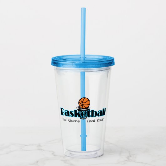 Basketball het spel dat de acryltumbler in de war acryl drinkbeker (Voorkant)