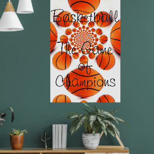 Basketball het spel van de Champions Poster