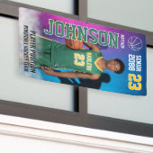Basketball High School Senior Night Sports Display Spandoek (Buitenkant Gebouw)
