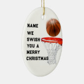Basketball Holiday Gift Keramisch Ornament (Rechts)