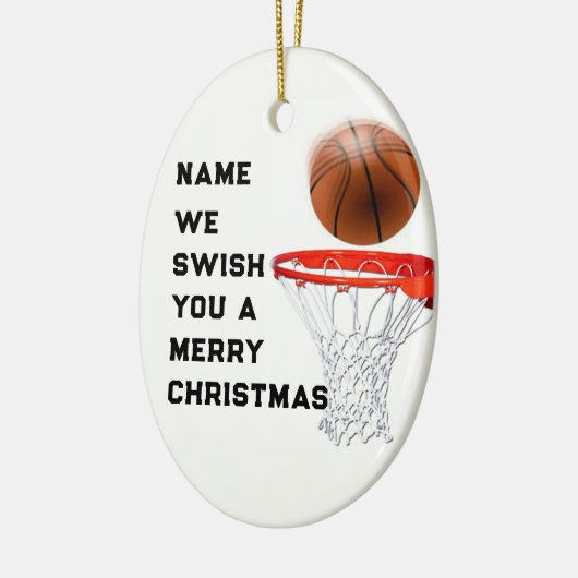 Basketball Holiday Gift Keramisch Ornament (Links)