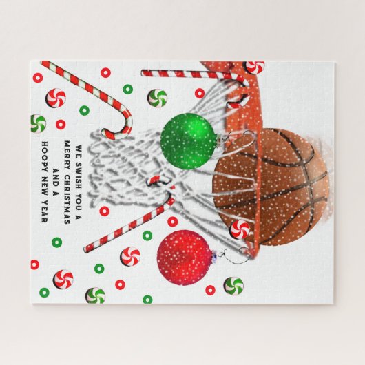Basketball Holiday Gift Legpuzzel (Horizontaal)