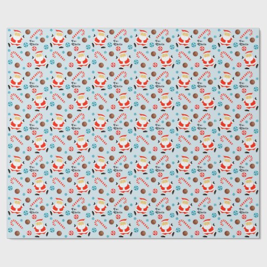 Basketball Holiday Gift Wrapping Paper Cadeaupapier (Vlak)