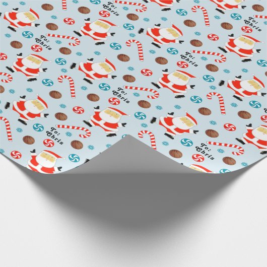 Basketball Holiday Gift Wrapping Paper Cadeaupapier (Hoek)