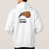 Basketball hoody with front and back quote (Achterkant)