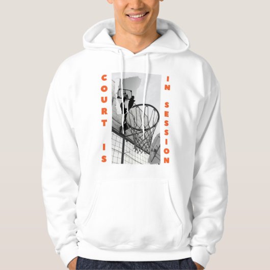 Basketball hoody with front and back quote (Voorkant)