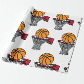Basketball Hoop Cadeaupapier (Uitgerold)