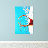 Basketball Hoop Canvas Afdruk (Insitu (Houten vloer))