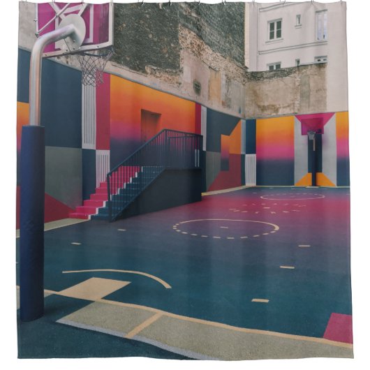 Basketball Hoop Douchegordijn (Voorkant)