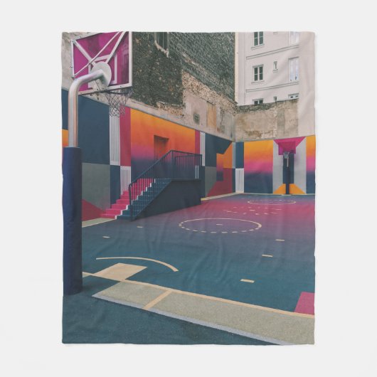 Basketball Hoop Fleece Deken (Voorkant)