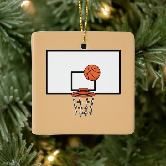 Basketball Hoop Keramisch Ornament (Boom)