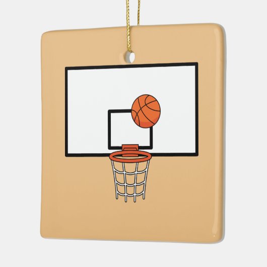 Basketball Hoop Keramisch Ornament (Links)