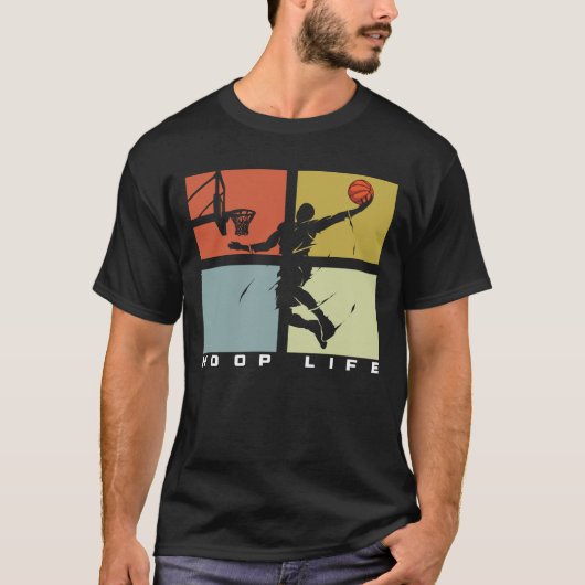 Basketball Hoop Life Basketball Player Retro T-shirt (Voorkant)