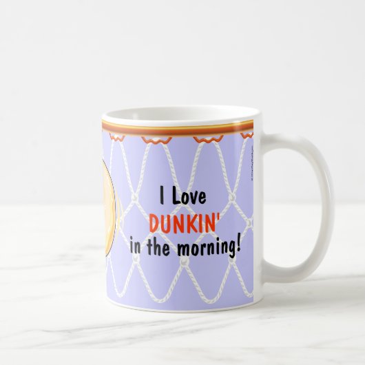 Basketball Hoop Net_Donut_I Love Dunking Koffiemok (Rechts)