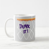 Basketball Hoop Net_Dunk it!_on grijs Koffiemok (Links)