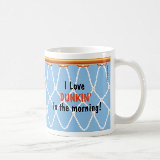 Basketball Hoop Net_I Love Dunkin'_blue Koffiemok (Rechts)