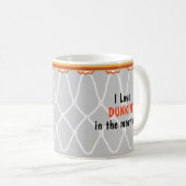 Basketball Hoop Net_I Love Dunkin'_grijs Koffiemok (Voorkant rechts)