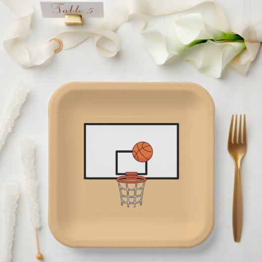Basketball Hoop Papieren Bordje (Huwelijk)