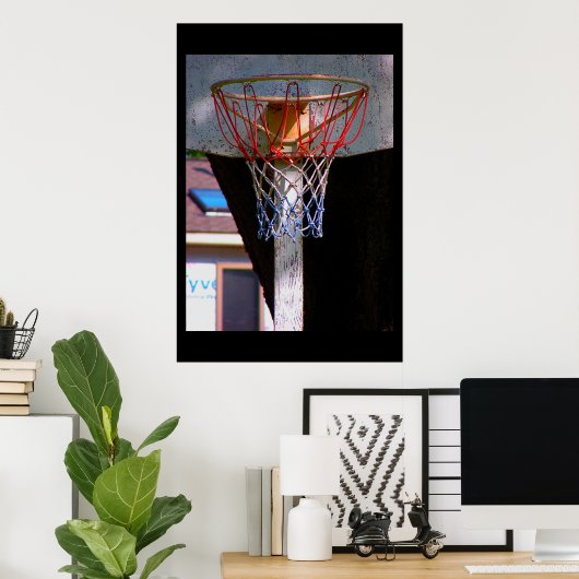 Basketball Hoop Poster (Thuiskantoor)