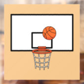 Basketball Hoop Raamsticker (Vel 2)