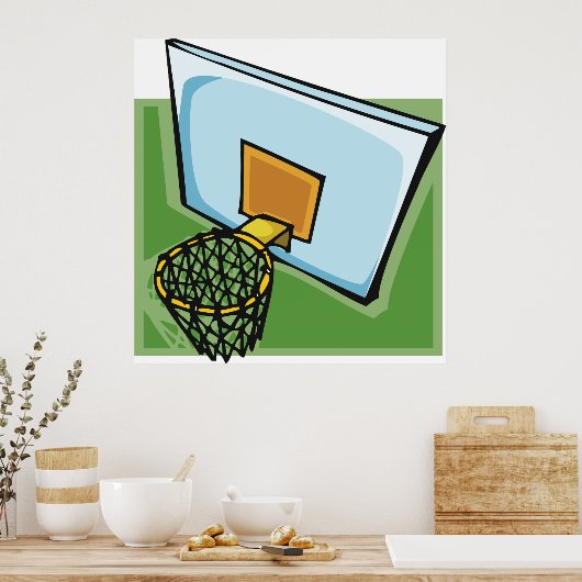 Basketball Hoop Sport Poster (Keuken)